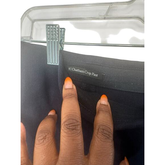 Talbots Navy Blue Career Office Business Chatham Crop Dress Pants Size 8 - Picture 4 of 12